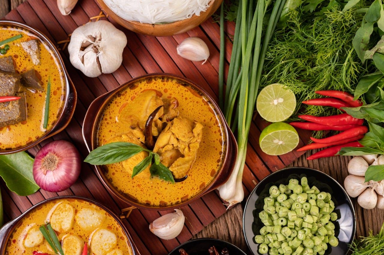 Traditional Sri Lankan home-cooked red curry